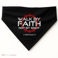 Jesus Walk By Faith Christian USA-Made Doggie Bandana thumb 0
