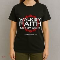 Jesus Walk By Faith Christian T-Shirt thumb 4