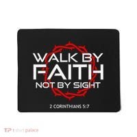 Jesus Walk By Faith Christian Mousepad thumb 0