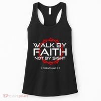 Jesus Walk By Faith Christian Women's Tank Top thumb 0