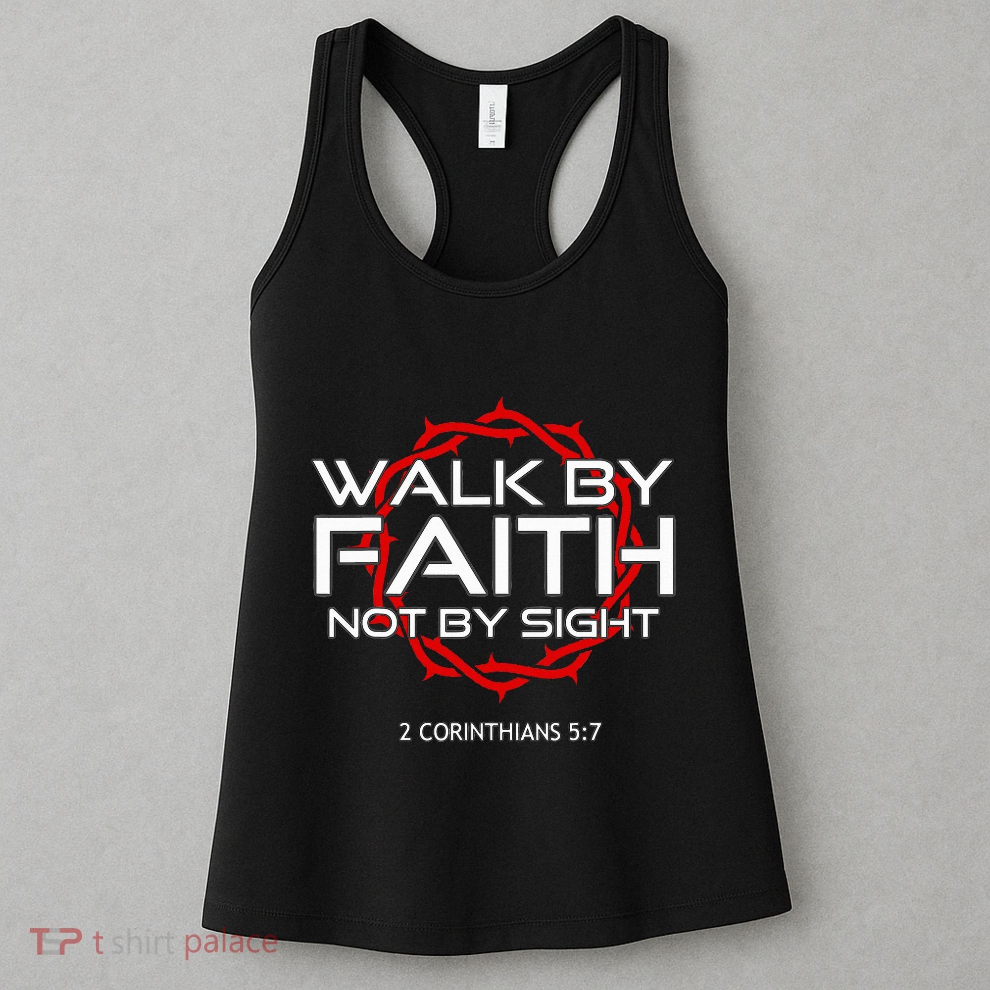 Jesus Walk By Faith Christian Women's Tank Top