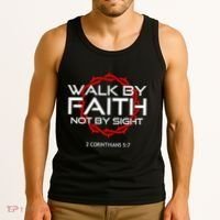 Jesus Walk By Faith Christian Tank Top thumb 3