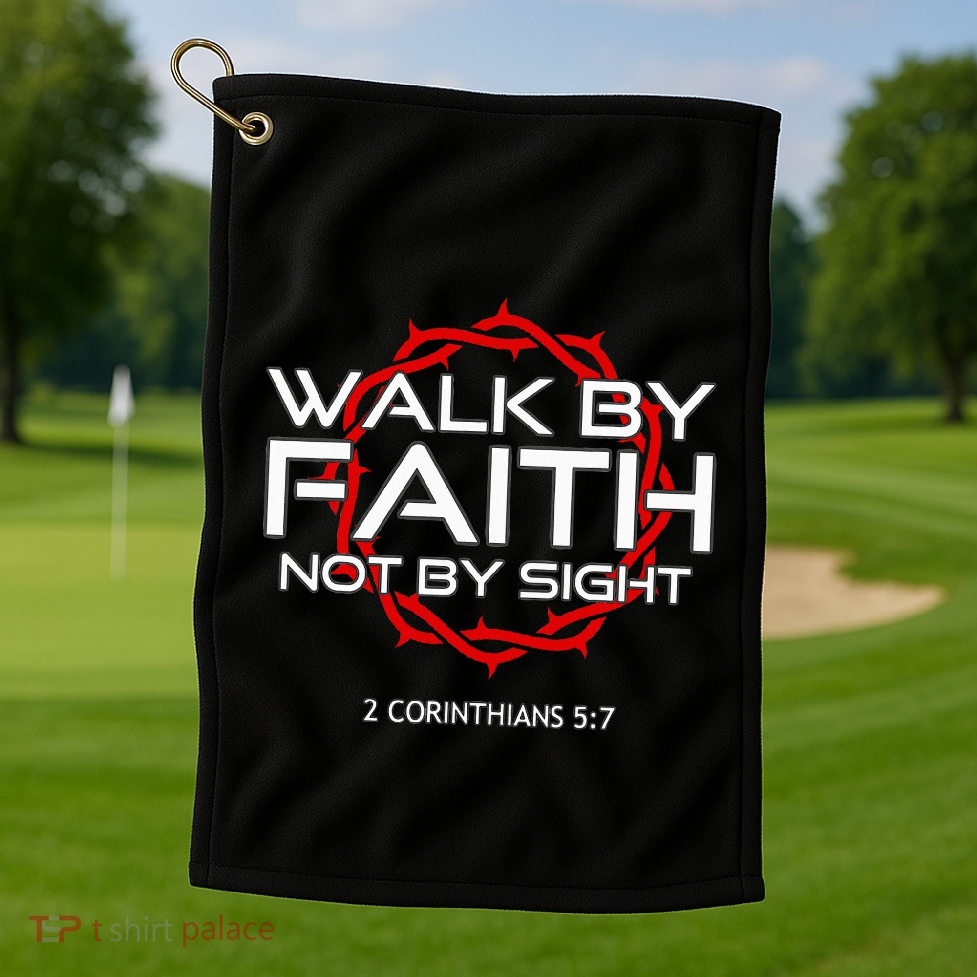 Jesus Walk By Faith Christian Golf Towel