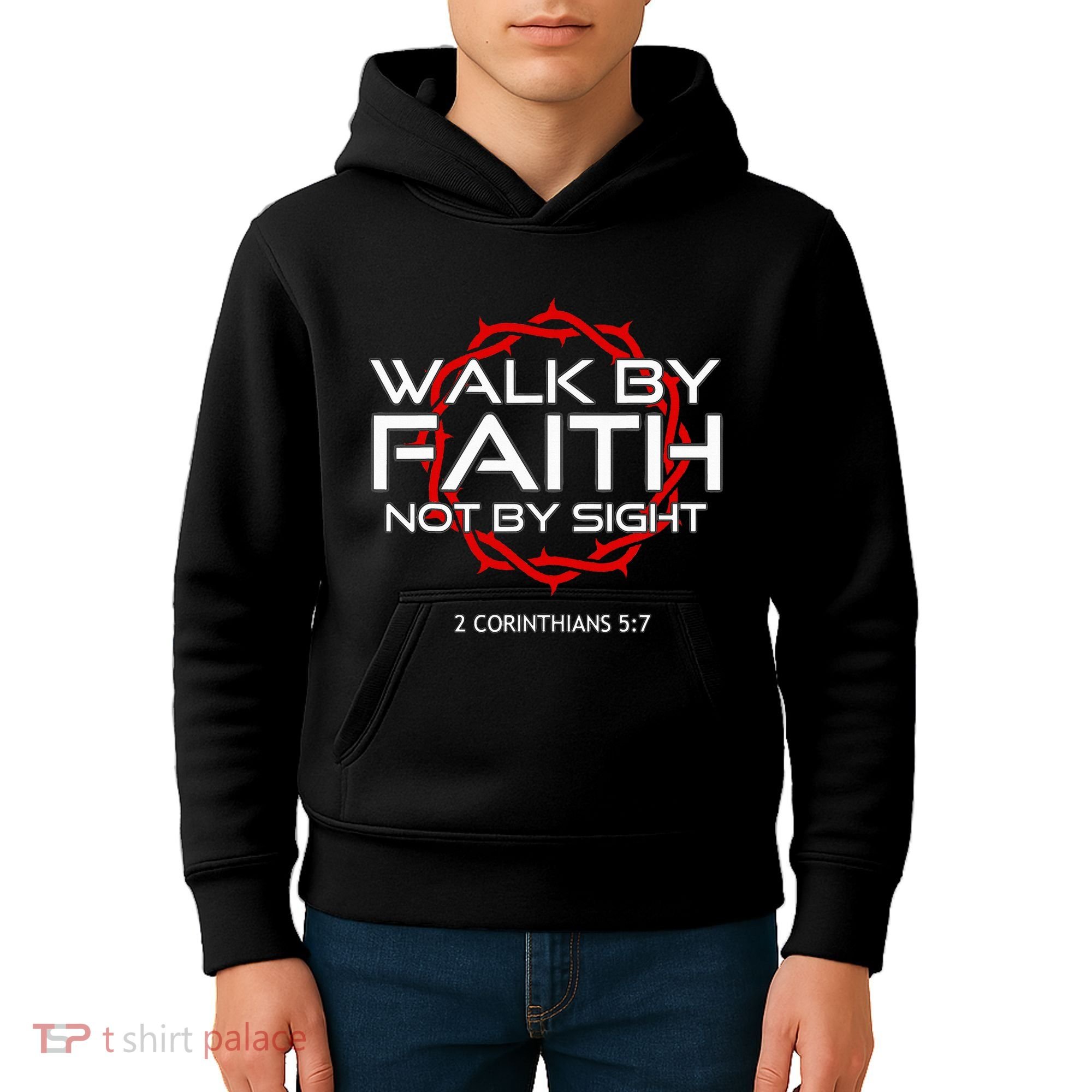Jesus Walk By Faith Christian Kids Hoodie