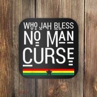 Jah Who Bless No Curse Man Rasta Flag Reggae Roots Jamaica Coaster thumb 0
