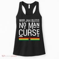Jah Who Bless No Curse Man Rasta Flag Reggae Roots Jamaica Women's Tank Top thumb 0
