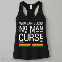 Jah Who Bless No Curse Man Rasta Flag Reggae Roots Jamaica Women's Tank Top thumb 3