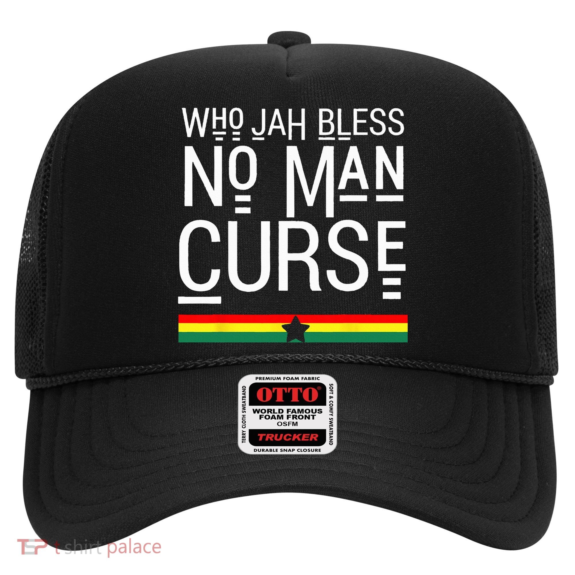 Jah Who Bless No Curse Man Rasta Flag Reggae Roots Jamaica Hat