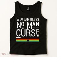 Jah Who Bless No Curse Man Rasta Flag Reggae Roots Jamaica Tank Top thumb 2