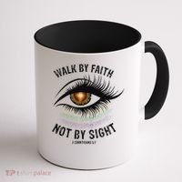 Jesus Walk By Faith Not By Sight Angel Eye Coffee Mug thumb 1