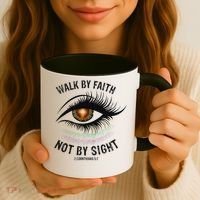 Jesus Walk By Faith Not By Sight Angel Eye Coffee Mug thumb 3