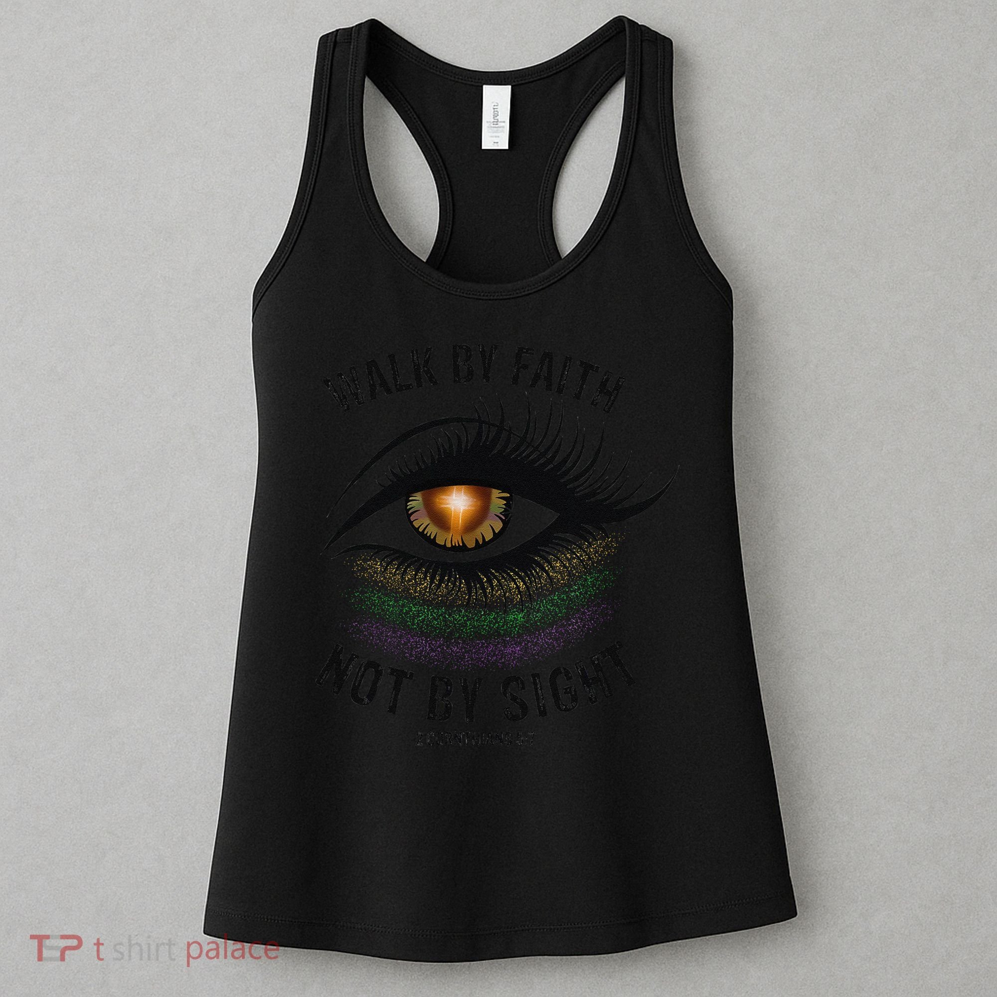 Jesus Walk By Faith Not By Sight Angel Eye Women's Tank Top