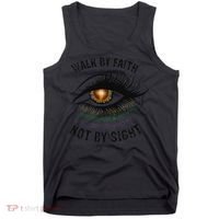 Jesus Walk By Faith Not By Sight Angel Eye Tank Top thumb 0
