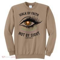 Jesus Walk By Faith Not By Sight Angel Eye Sweatshirt thumb 0