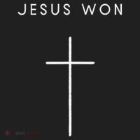 Jesus Won Cross Minimalist Christian Religious Beanie thumb 2