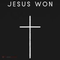 Jesus Won Cross Minimalist Christian Religious Mousepad thumb 1
