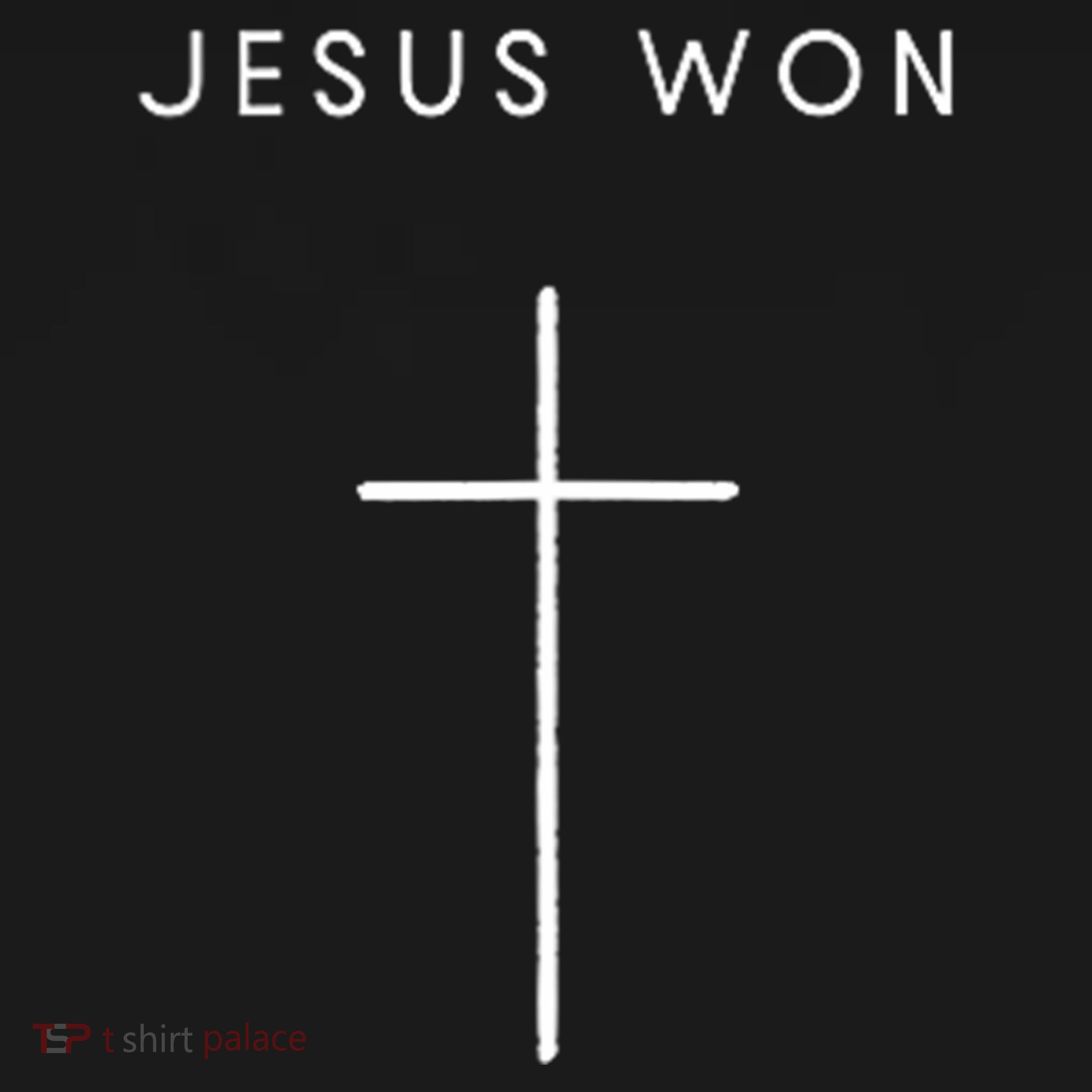 Jesus Won Cross Minimalist Christian Religious Baby Bodysuit