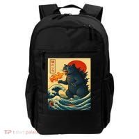 Japan Wave Catzilla Fire Cat Funny Gifts For Women Backpack thumb 0