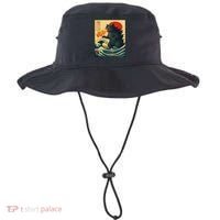 Japan Wave Catzilla Fire Cat Funny Gifts For Women Bucket Hat thumb 0