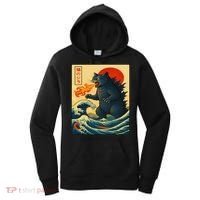 Japan Wave Catzilla Fire Cat Funny Gifts For Women Women's Hoodie thumb 0