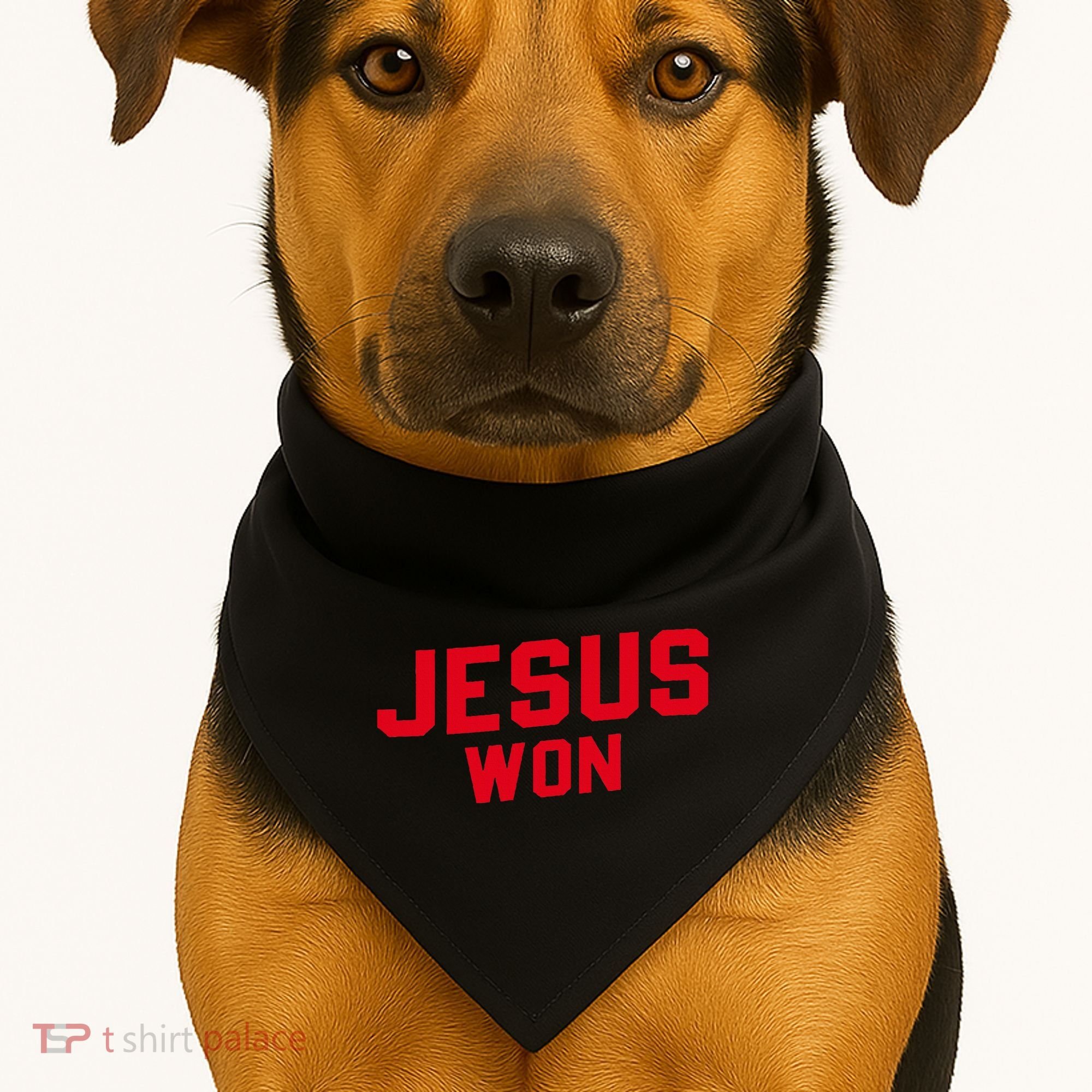 Jesus Won Christ Jesus Christian USA-Made Doggie Bandana