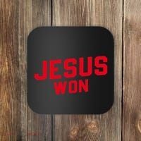 Jesus Won Christ Jesus Christian Coaster thumb 0