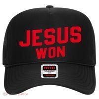 Jesus Won Christ Jesus Christian Hat thumb 0