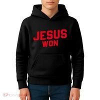 Jesus Won Christ Jesus Christian Kids Hoodie thumb 4