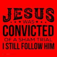 Jesus Was Convicted Of A Sham Trial I Still Follow Him Santa Hat thumb 1