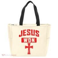 Jesus Won Cross Jesus Christian Faith Religious Tote Bag thumb 0