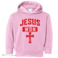 Jesus Won Cross Jesus Christian Faith Religious Toddler Hoodie thumb 0