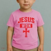 Jesus Won Cross Jesus Christian Faith Religious Toddler T-Shirt thumb 2