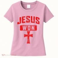 Jesus Won Cross Jesus Christian Faith Religious Women's T-Shirt thumb 0
