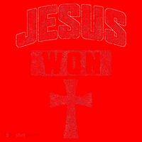 Jesus Won Cross Jesus Christian Faith Religious Santa Hat thumb 1