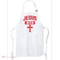 Jesus Won Cross Jesus Christian Faith Religious Apron thumb 0