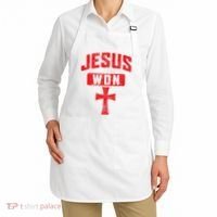 Jesus Won Cross Jesus Christian Faith Religious Apron thumb 2