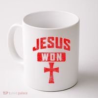 Jesus Won Cross Jesus Christian Faith Religious Coffee Mug thumb 0