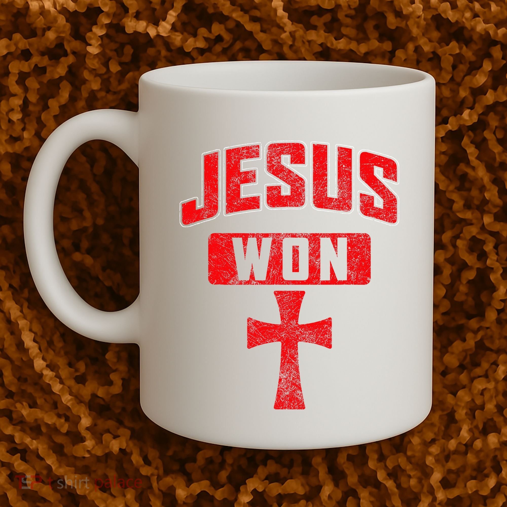 Jesus Won Cross Jesus Christian Faith Religious Coffee Mug