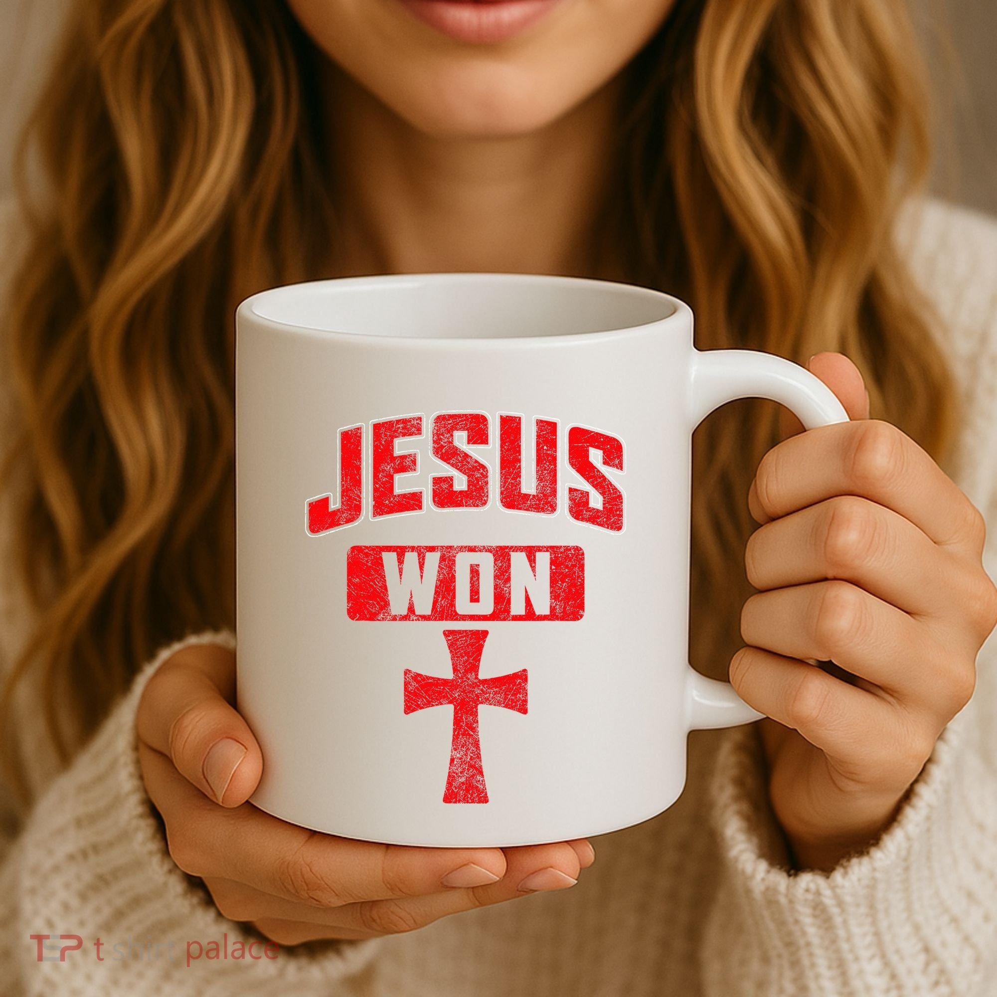 Jesus Won Cross Jesus Christian Faith Religious Coffee Mug