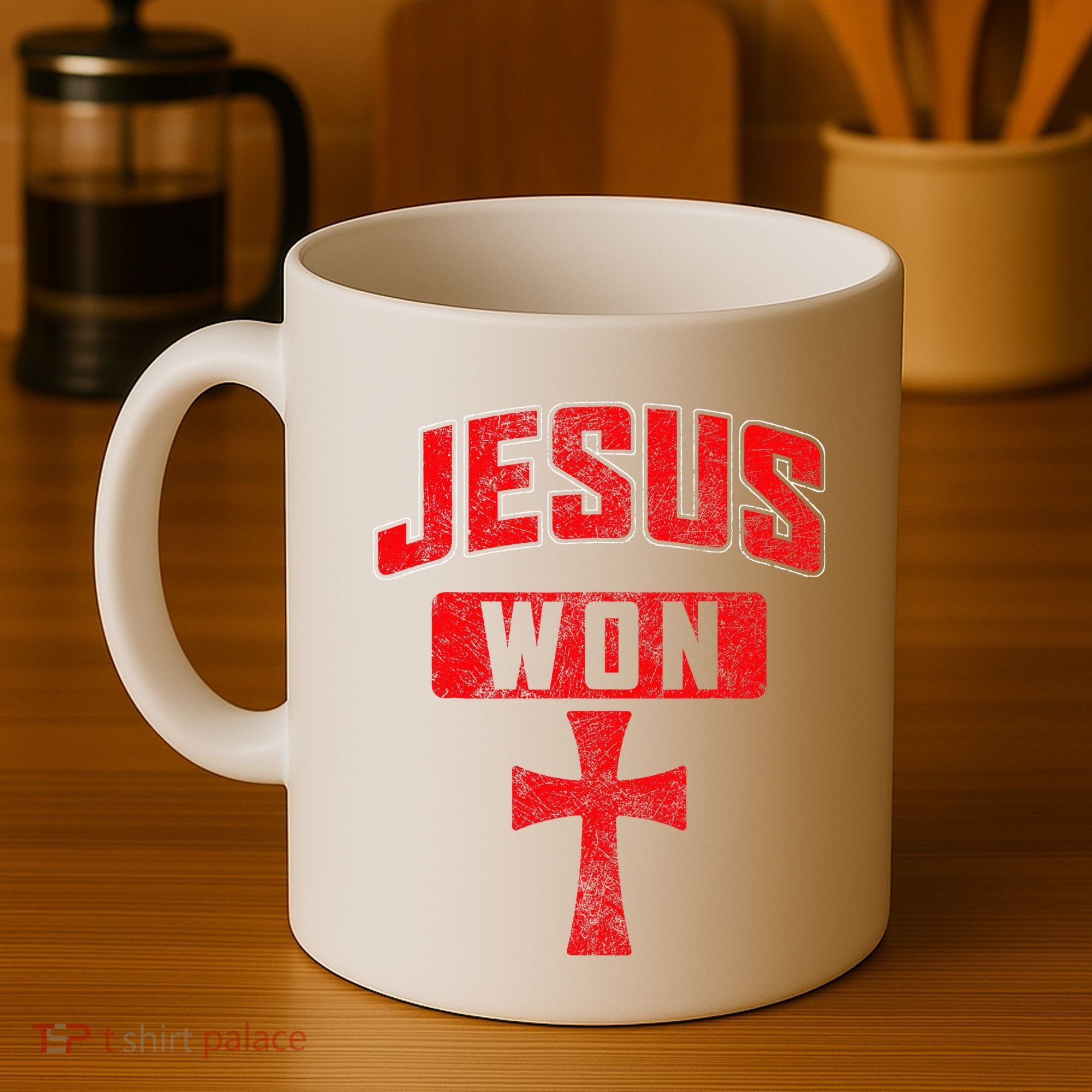 Jesus Won Cross Jesus Christian Faith Religious Coffee Mug