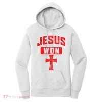 Jesus Won Cross Jesus Christian Faith Religious Women's Hoodie thumb 0