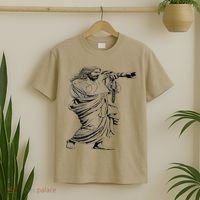 Jesus With Camera Photographer Photography Christian Faith T-Shirt thumb 2