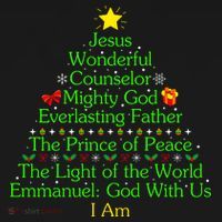 Jesus Wonderful Counselor Bible Verse Jesus Christmas Tree Jesus Star Women's Tank Top thumb 5