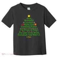 Jesus Wonderful Counselor Bible Verse Jesus Christmas Tree Jesus Star Toddler T-Shirt thumb 0