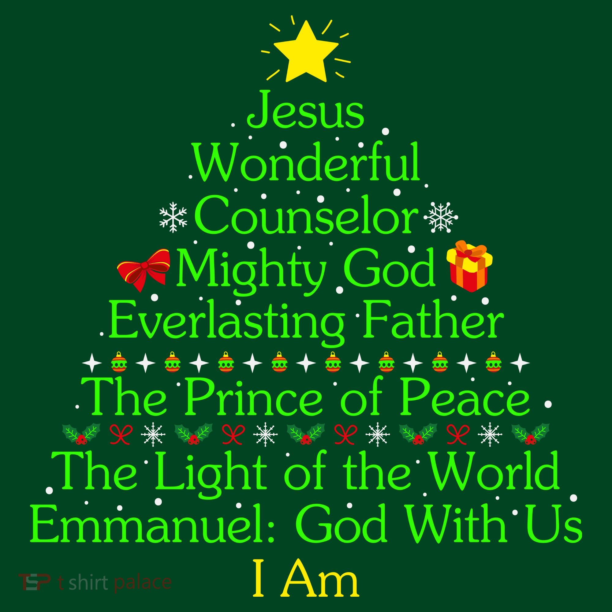 Jesus Wonderful Counselor Bible Verse Jesus Christmas Tree Jesus Star Sweatshirt