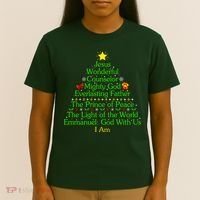 Jesus Wonderful Counselor Bible Verse Jesus Christmas Tree Jesus Star T-Shirt thumb 4