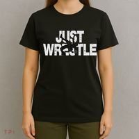 Just Wrestle Funny Wrestling Wrestler Women T-Shirt thumb 4