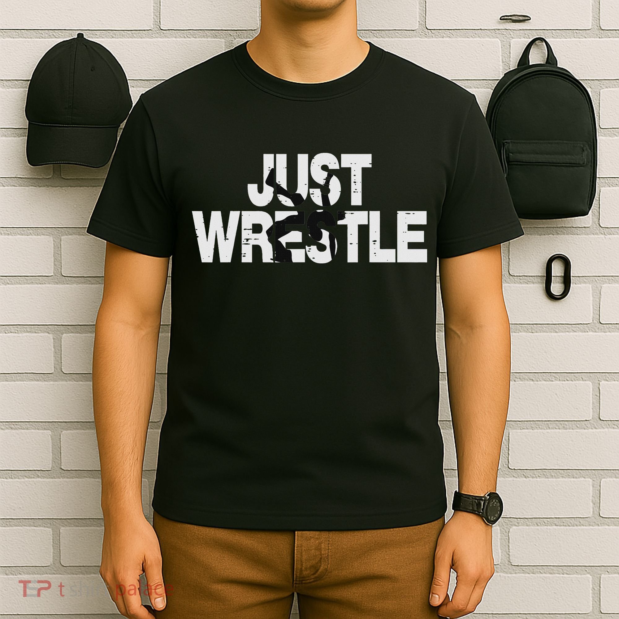 Just Wrestle Funny Wrestling Wrestler Women T-Shirt