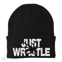 Just Wrestle Funny Wrestling Wrestler Women Beanie thumb 0