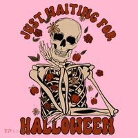 Just Waiting For Halloween Skeleton Fall Spooky Coaster thumb 2
